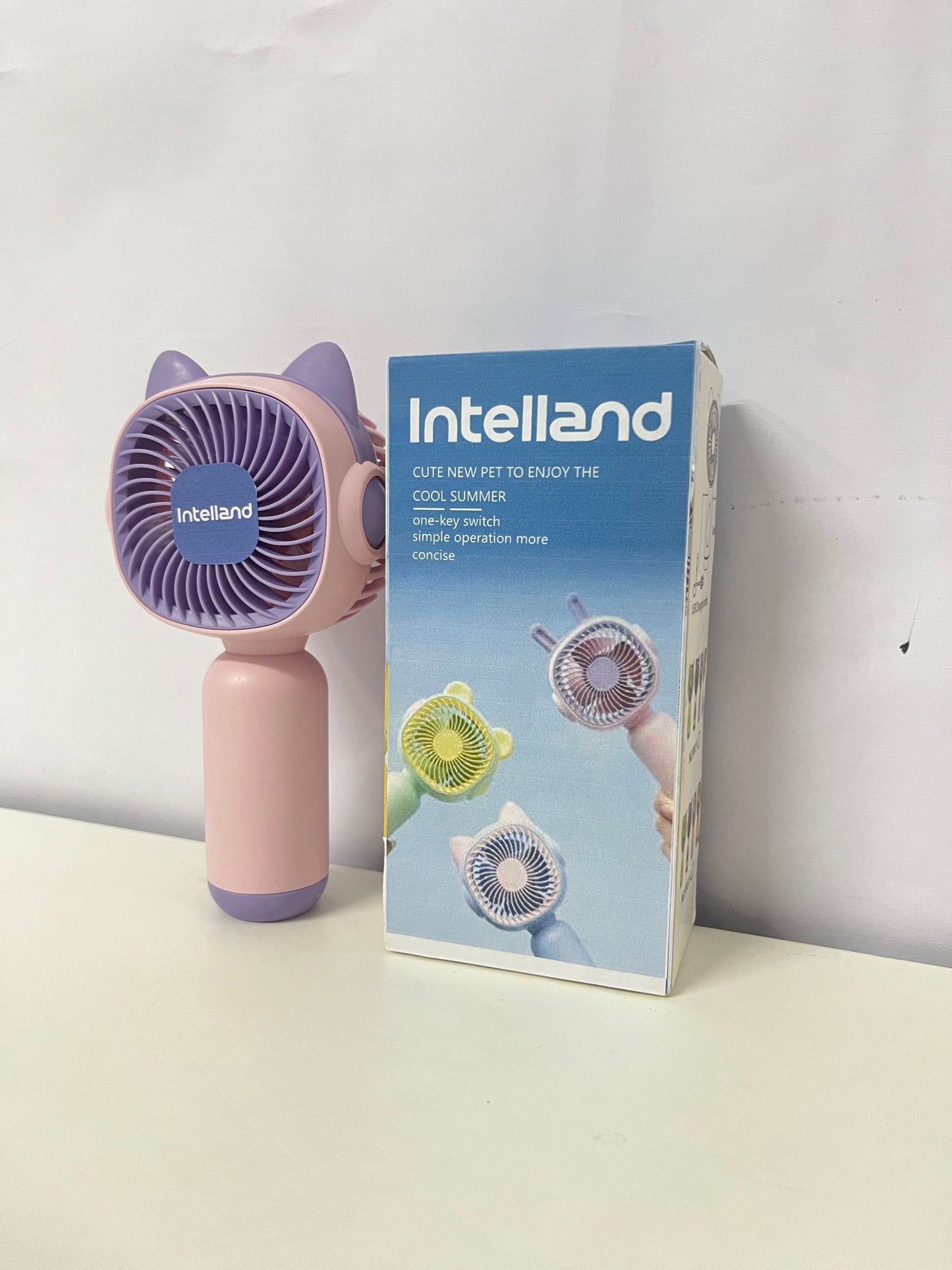 【Intelland Handheld Electric Fan】—— Cute Pet-Style Companion for Cool Summer