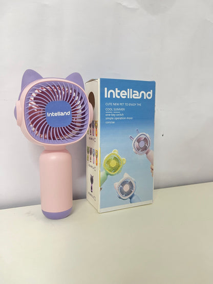 【Intelland Handheld Electric Fan】—— Cute Pet-Style Companion for Cool Summer