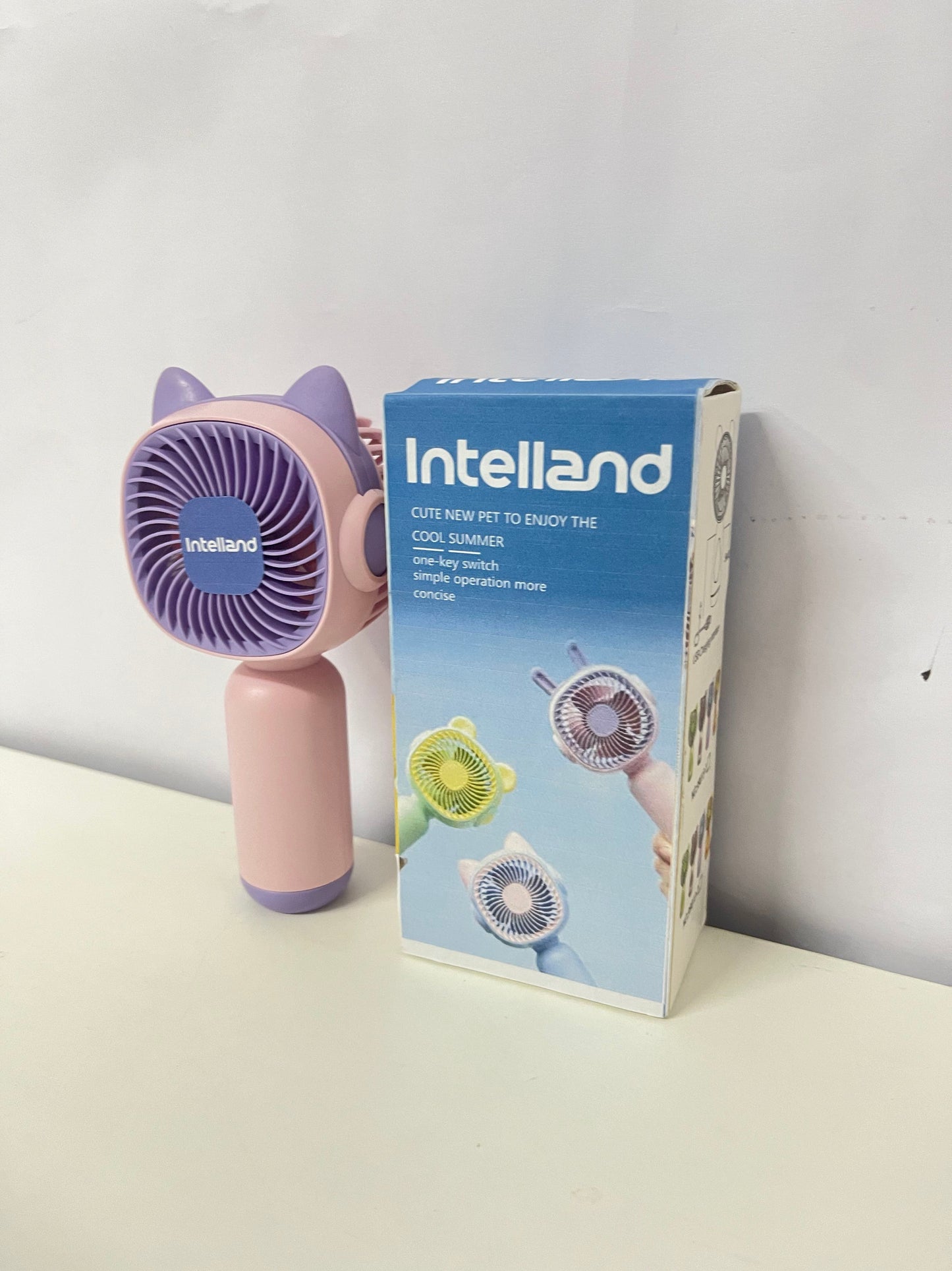 【Intelland Handheld Electric Fan】—— Cute Pet-Style Companion for Cool Summer
