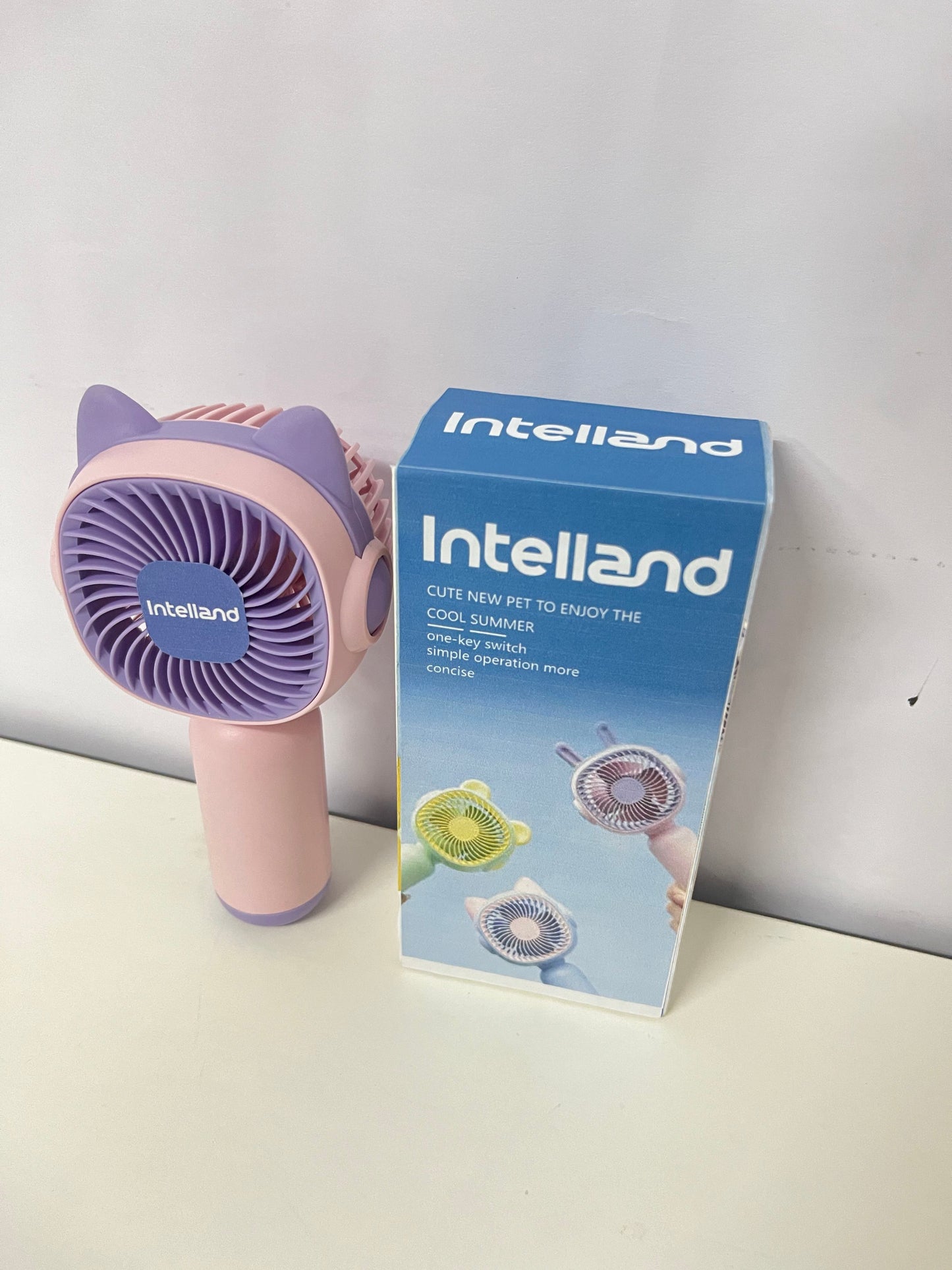 【Intelland Handheld Electric Fan】—— Cute Pet-Style Companion for Cool Summer
