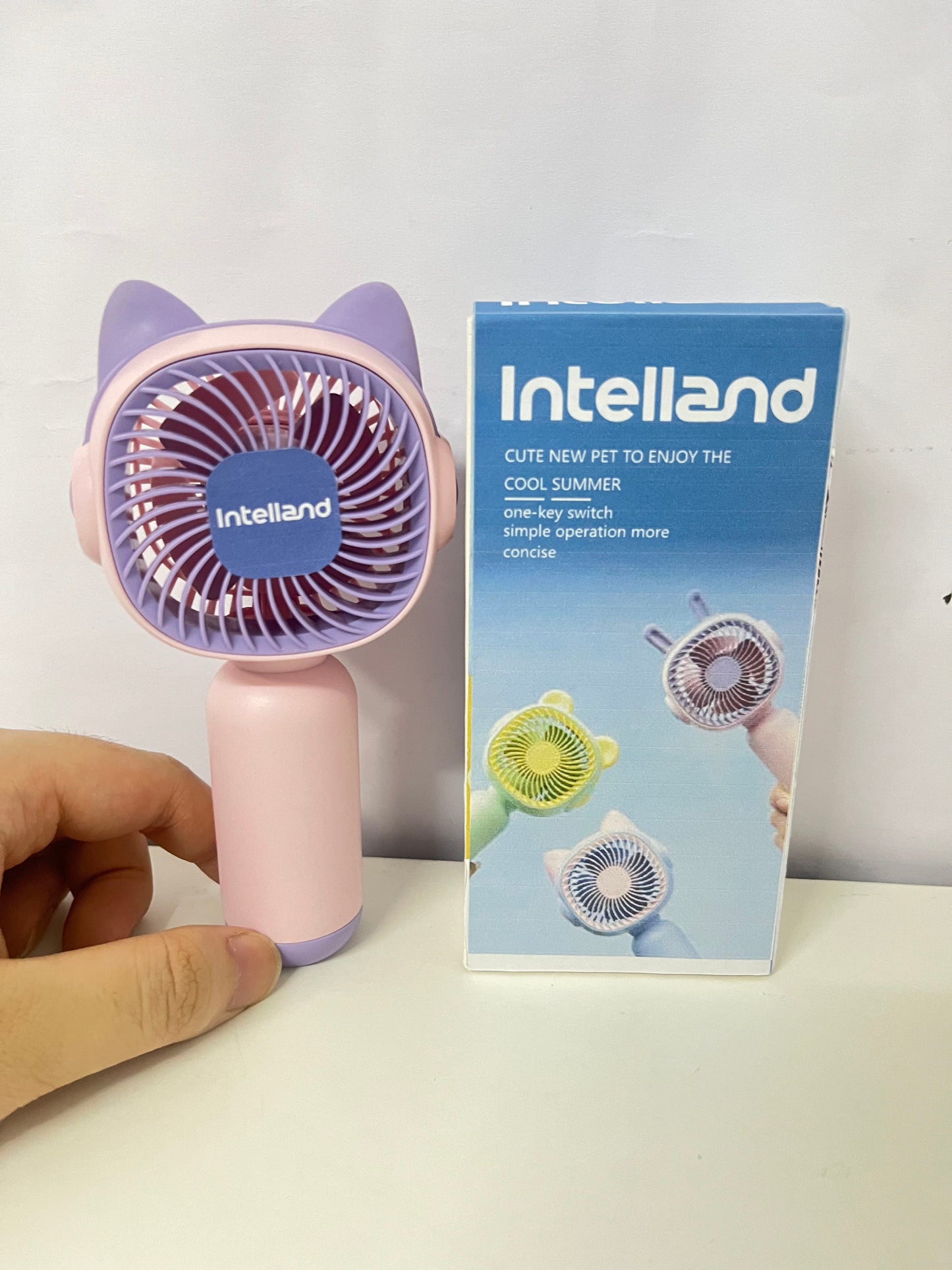 【Intelland Handheld Electric Fan】—— Cute Pet-Style Companion for Cool Summer