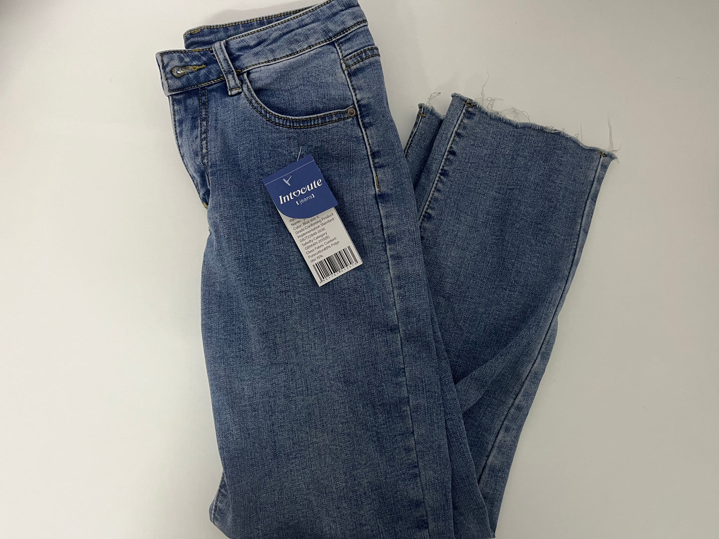 [Intocute Jeans]-Frayed Straight-Leg Jeans - Retro Slimming Versatile