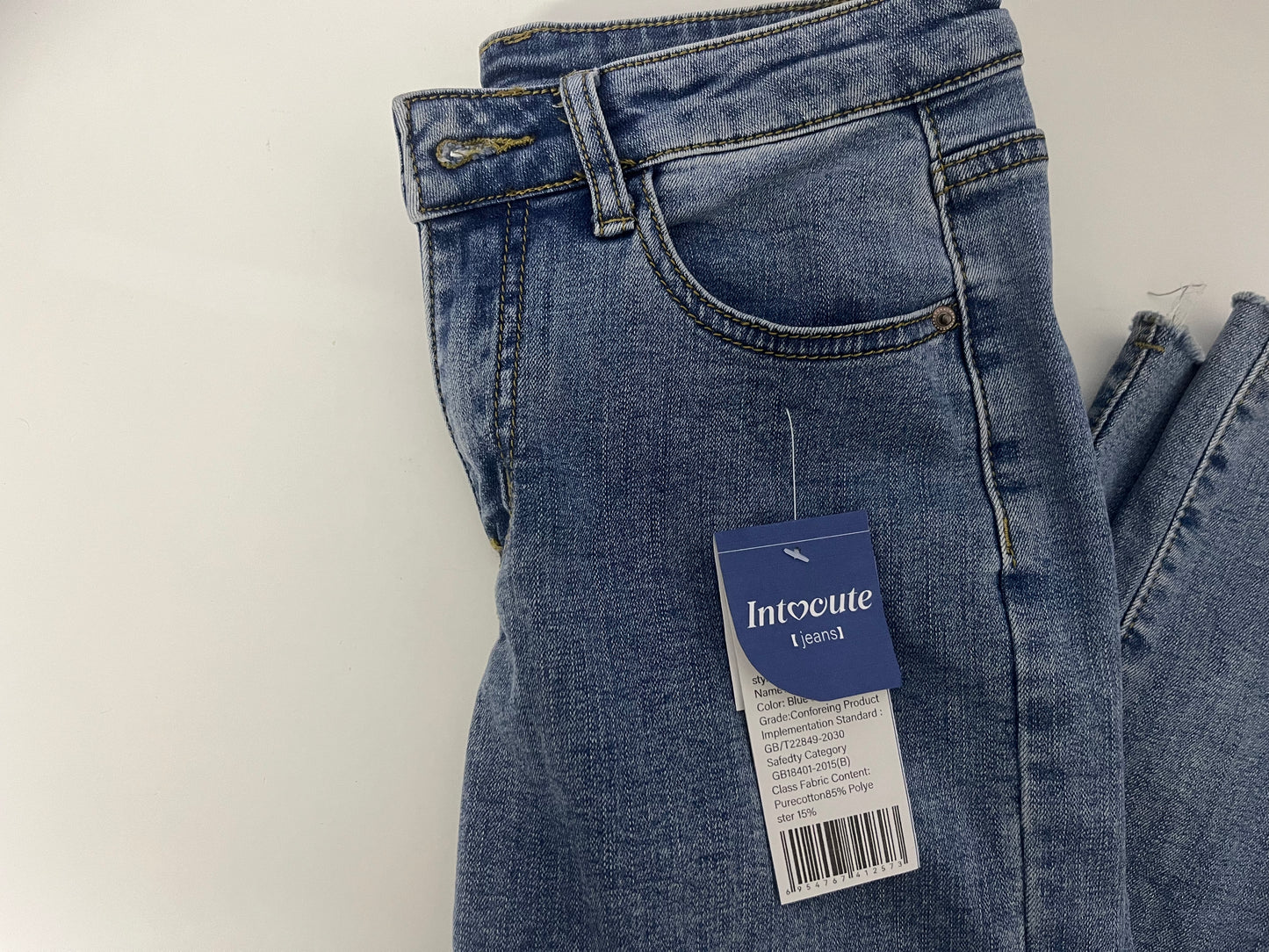 [Intocute Jeans]-Frayed Straight-Leg Jeans - Retro Slimming Versatile