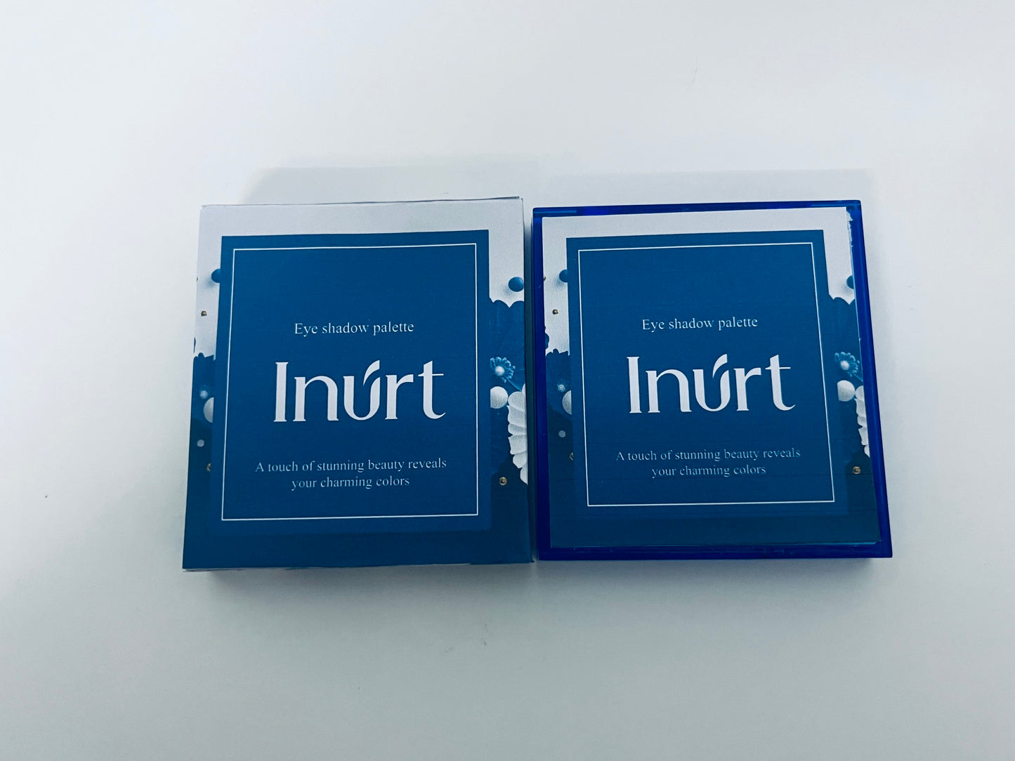 Inurt 9-Color Blue Eyeshadow Palette, Matte Pearl Glitter Textures, Perfect for Cool & Glam Eye Looks