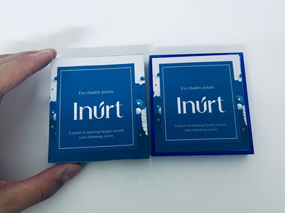 Inurt 9-Color Blue Eyeshadow Palette, Matte Pearl Glitter Textures, Perfect for Cool & Glam Eye Looks