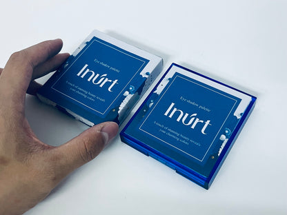Inurt 9-Color Blue Eyeshadow Palette, Matte Pearl Glitter Textures, Perfect for Cool & Glam Eye Looks