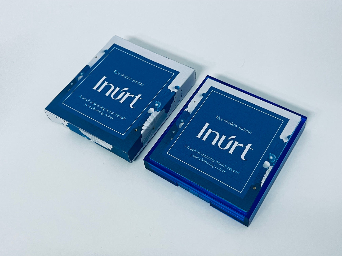 Inurt 9-Color Blue Eyeshadow Palette, Matte Pearl Glitter Textures, Perfect for Cool & Glam Eye Looks