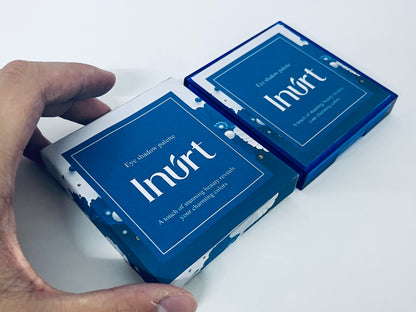 Inurt 9-Color Blue Eyeshadow Palette, Matte Pearl Glitter Textures, Perfect for Cool & Glam Eye Looks