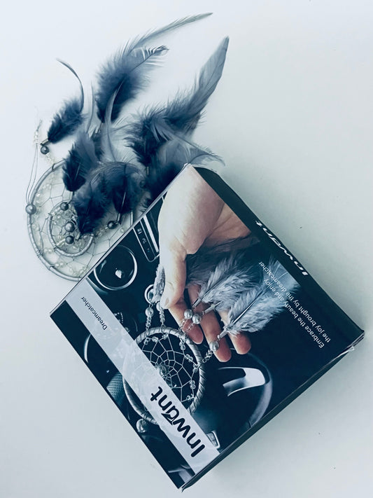 Inwant Dream catcher Grey-Tone Dreamcatcher Ornament Luxury Texture Dual-Scene Decoration for Home & Car Sleep-Assisting & Blessing Goodie