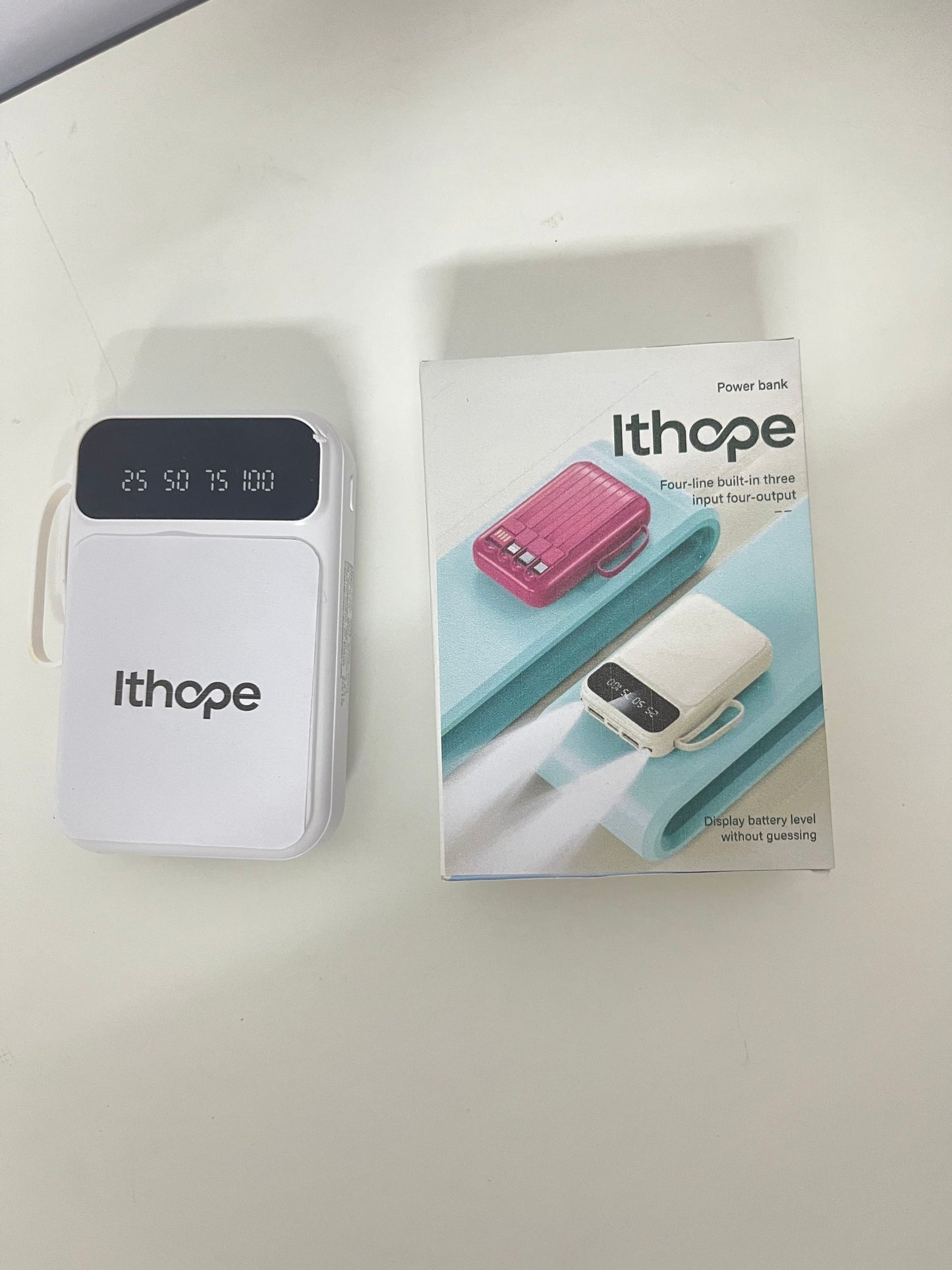 Ithope Portable power chargers Portable Power Bank with Digital Display & Multi-Ports