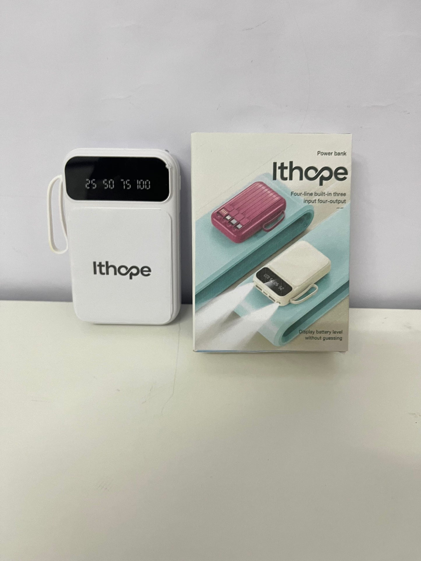 Ithope Portable power chargers Portable Power Bank with Digital Display & Multi-Ports