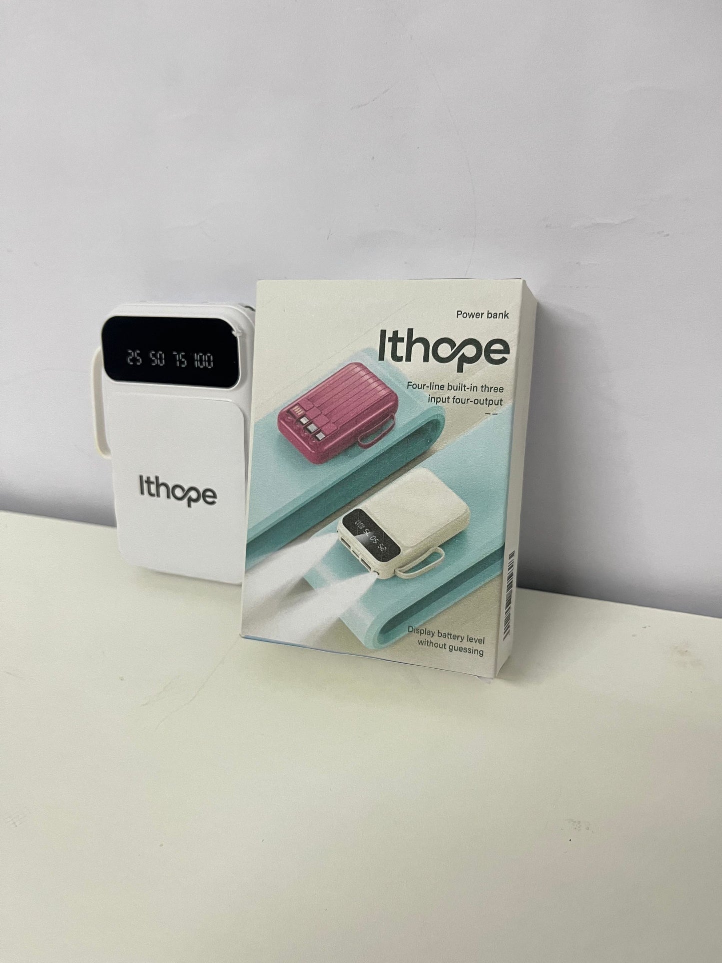 Ithope Portable power chargers Portable Power Bank with Digital Display & Multi-Ports
