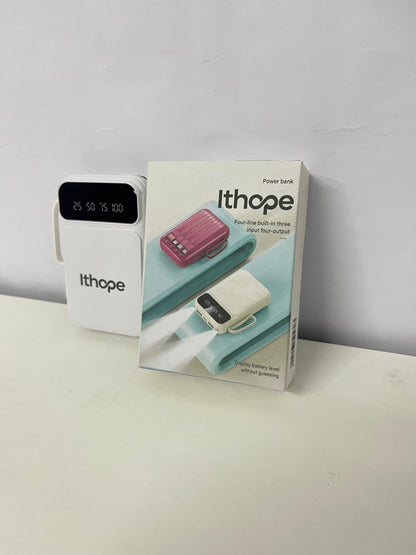 Ithope Portable power chargers Portable Power Bank with Digital Display & Multi-Ports