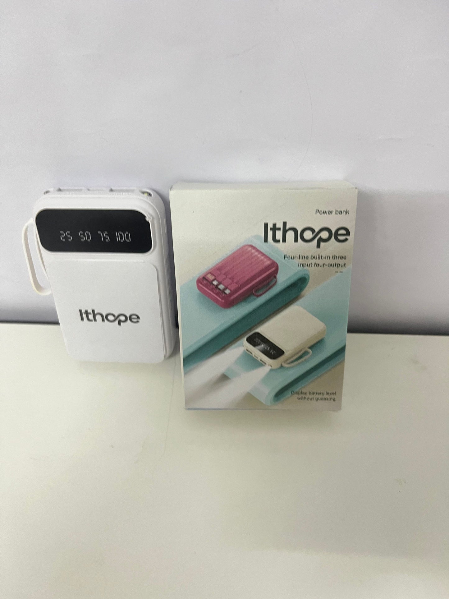 Ithope Portable power chargers Portable Power Bank with Digital Display & Multi-Ports