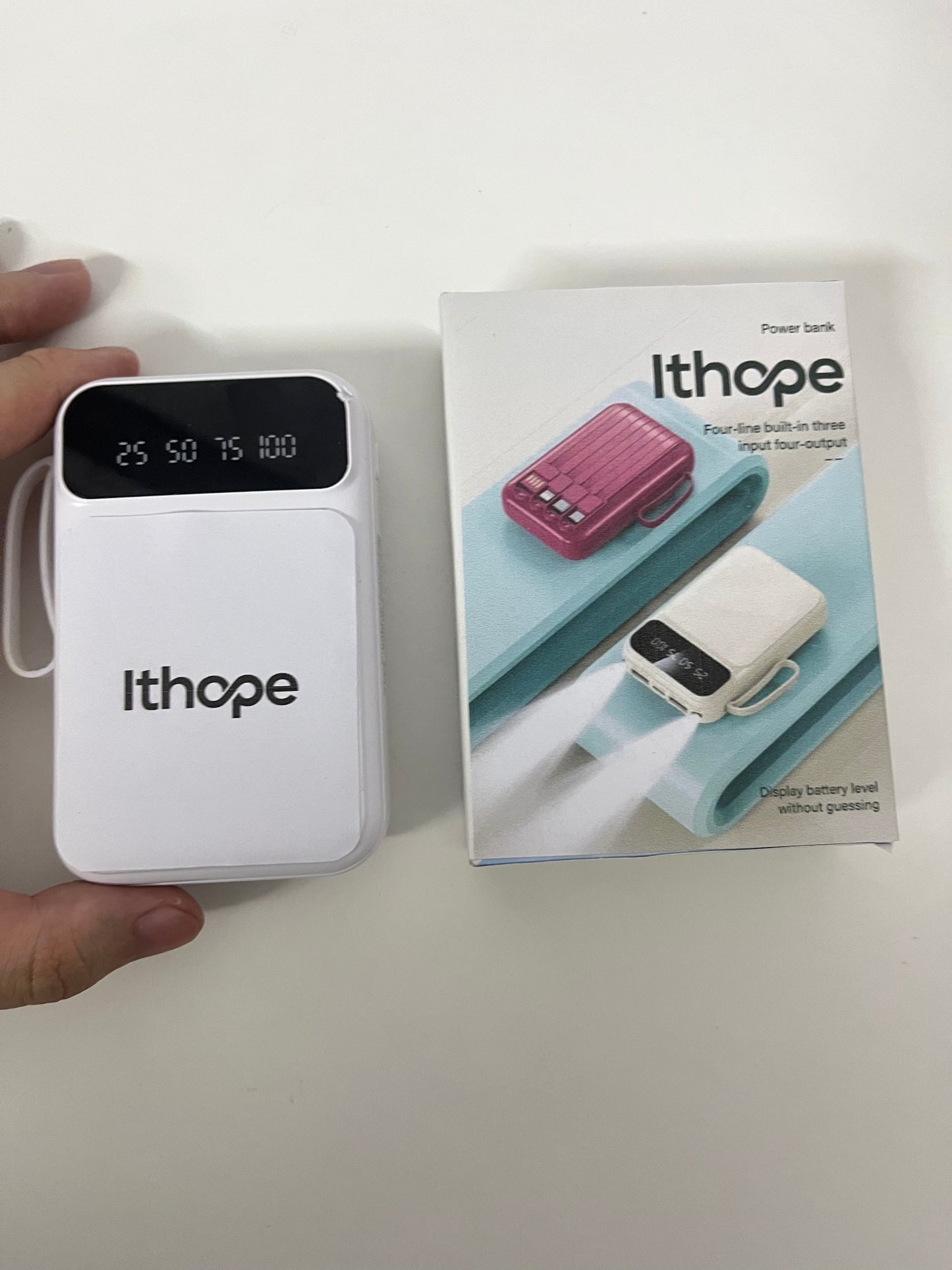 Ithope Portable power chargers Portable Power Bank with Digital Display & Multi-Ports