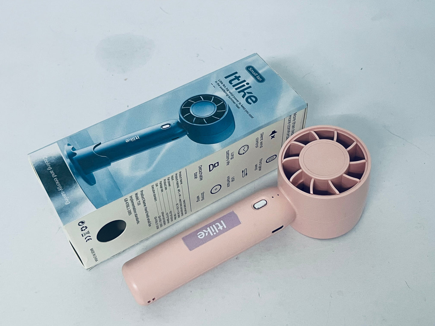 Itlike Portable Handheld Turbo Fan | USB Rechargeable, 3 - Speed Adjustable, Long - Lasting Battery for Summer Multi - Scenario Use