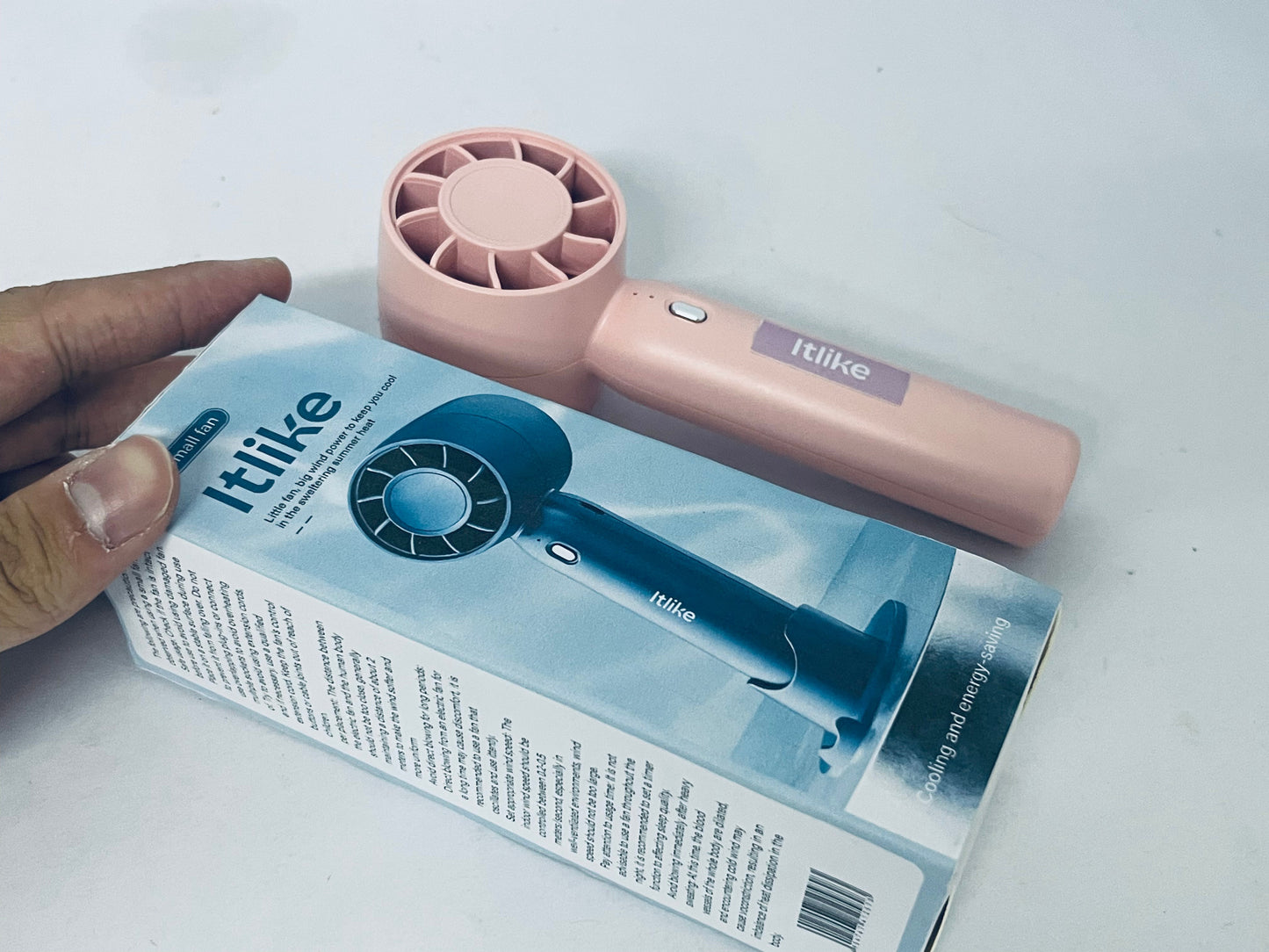 Itlike Portable Handheld Turbo Fan | USB Rechargeable, 3 - Speed Adjustable, Long - Lasting Battery for Summer Multi - Scenario Use