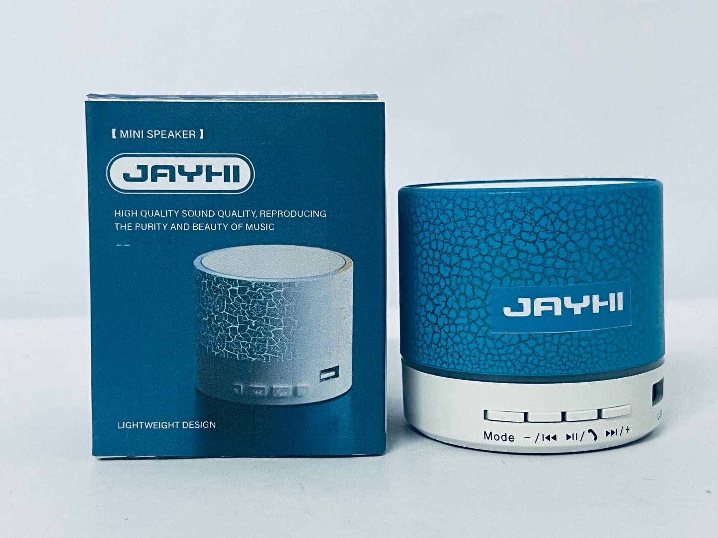 JAYHI Mini Bluetooth Speaker with LED Crackle Design - Portable Wireless Speaker for High-Quality Music, Travel, and Ambient Lighting