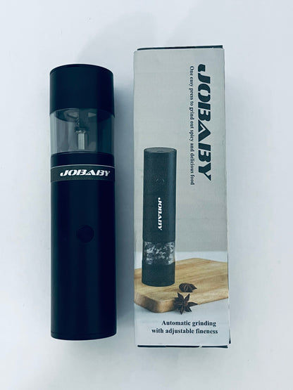 JOBABY Electric Salt and Pepper Grinder Set, Rechargeable Automatic Pepper Mill Grinder with LED Light, Adjustable Coarseness shakers, One-Hand Operation for Kitchen