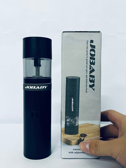 JOBABY Electric Salt and Pepper Grinder Set, Rechargeable Automatic Pepper Mill Grinder with LED Light, Adjustable Coarseness shakers, One-Hand Operation for Kitchen