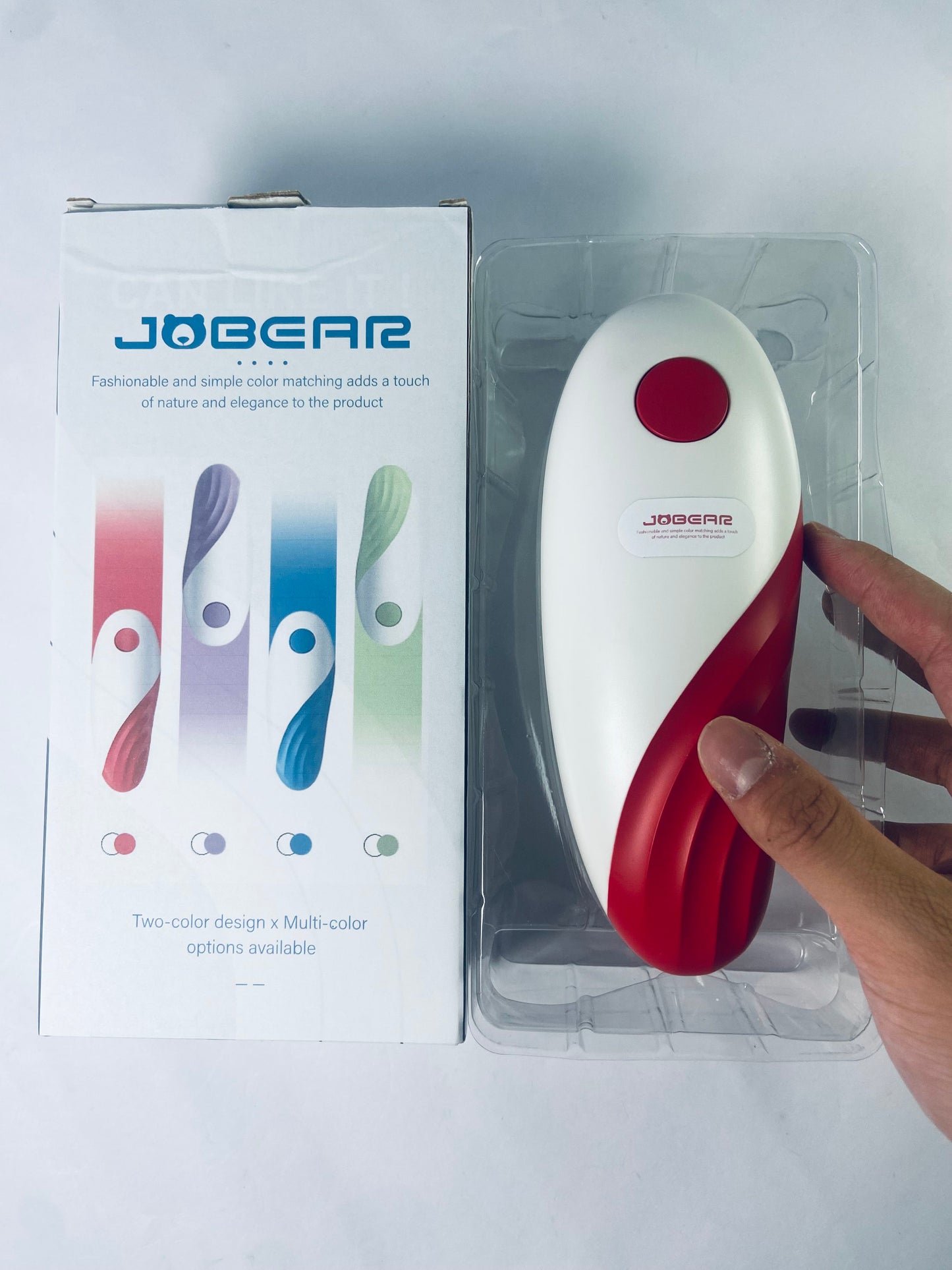 JOBEAR Electric Can Opener For Kitchen One Touch Automatic Can Opener Electric for Almost Cans Battery Operated Can Opener