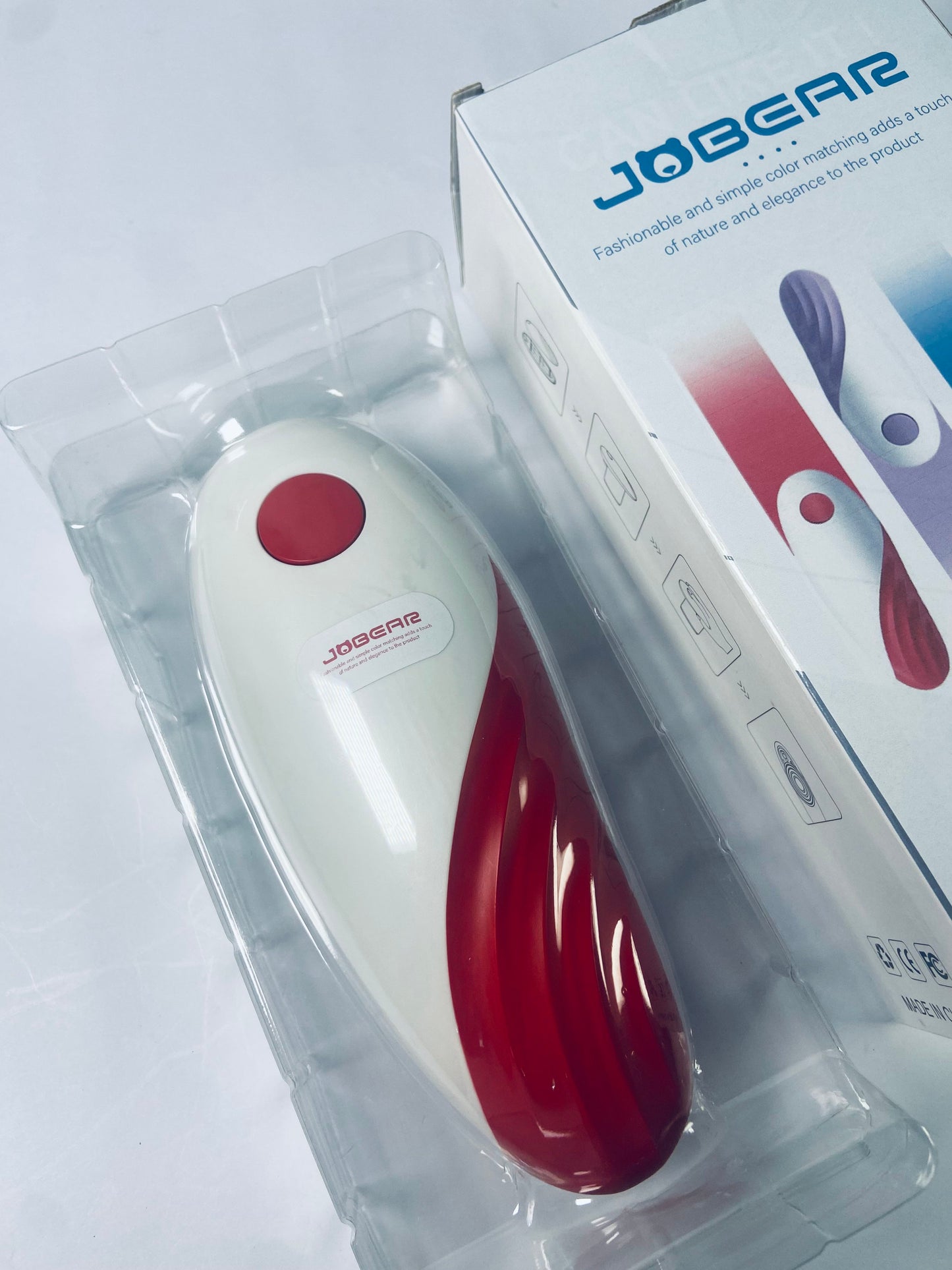 JOBEAR Electric Can Opener For Kitchen One Touch Automatic Can Opener Electric for Almost Cans Battery Operated Can Opener