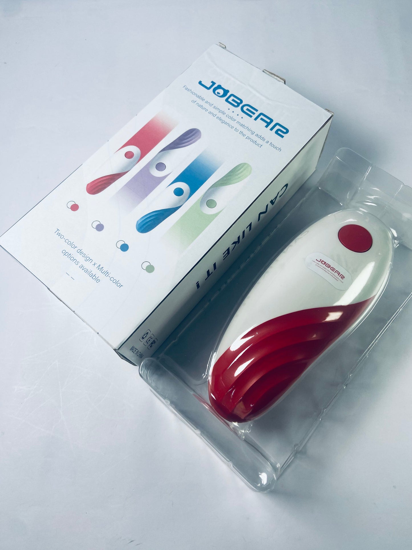 JOBEAR Electric Can Opener For Kitchen One Touch Automatic Can Opener Electric for Almost Cans Battery Operated Can Opener