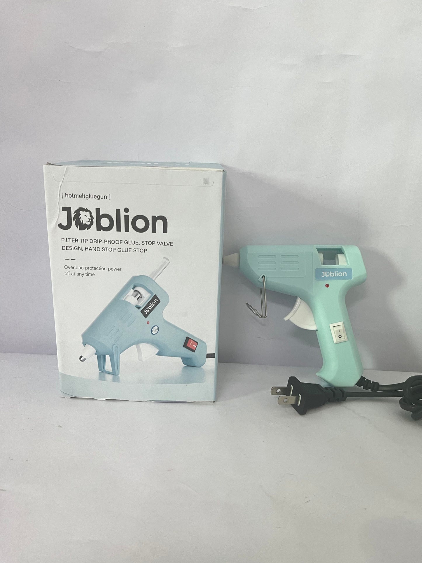 Joblion Hot melt glue guns with 60/100W Dual Power and 21 Hot Glue Sticks (7/16"), Fast Preheating Heavy Duty Industrial Gluegun with Storage Case for Crafting, DIY and Repairs 