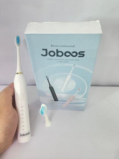 Joboos Electrical toothbrushes, Electric Toothbrush, High Vibration Sonic Electronic Toothbrush for Adults with 2 Minutes Smart Timer, 5 Optional Modes, 5 Replacement Brush Heads Ultra Whitening (White)