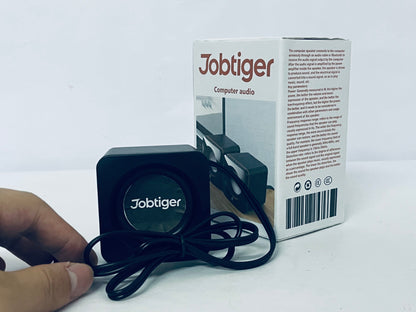 Jobtiger  Loud speakers  for Desktop Laptop Tablet, USB Powered PC Speakers, Small Speakers Wired with Volume Control for Cellphone Pad MP3, Stereo Sound with 3.5mm Audio Plug for Windows