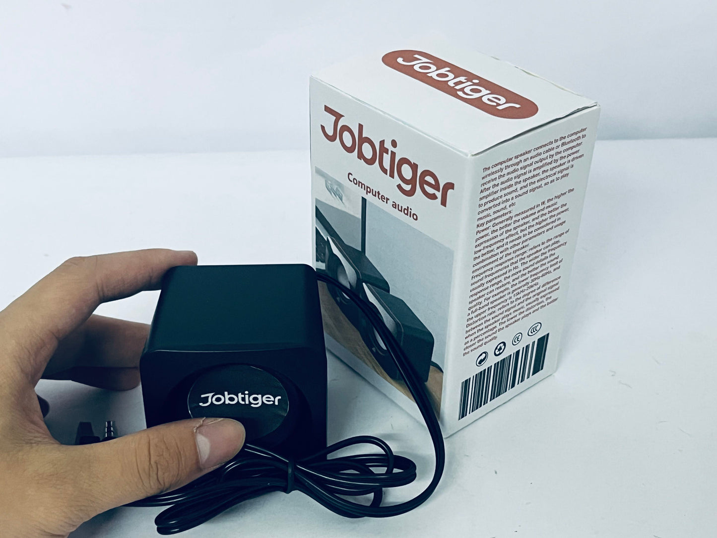 Jobtiger  Loud speakers  for Desktop Laptop Tablet, USB Powered PC Speakers, Small Speakers Wired with Volume Control for Cellphone Pad MP3, Stereo Sound with 3.5mm Audio Plug for Windows