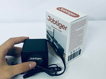 Jobtiger  Loud speakers  for Desktop Laptop Tablet, USB Powered PC Speakers, Small Speakers Wired with Volume Control for Cellphone Pad MP3, Stereo Sound with 3.5mm Audio Plug for Windows