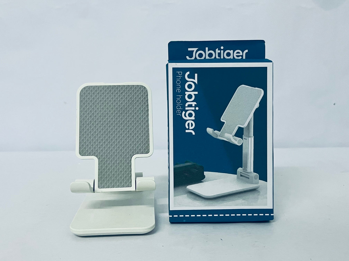 Jobtiger Mobile Phone Holder, Portable Cell Phone Stand, Retractable Desktop Mobile Phone Placement Tool for Watching TV(White)