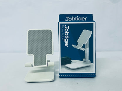 Jobtiger Mobile Phone Holder, Portable Cell Phone Stand, Retractable Desktop Mobile Phone Placement Tool for Watching TV(White)
