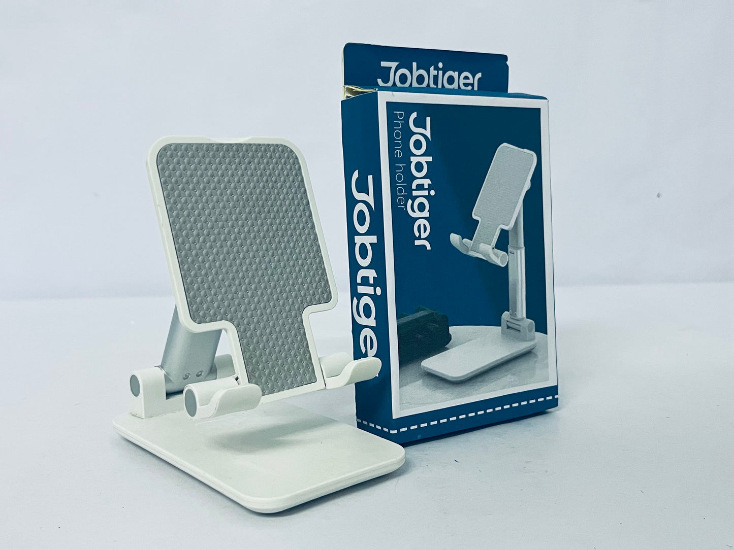 Jobtiger Mobile Phone Holder, Portable Cell Phone Stand, Retractable Desktop Mobile Phone Placement Tool for Watching TV(White)