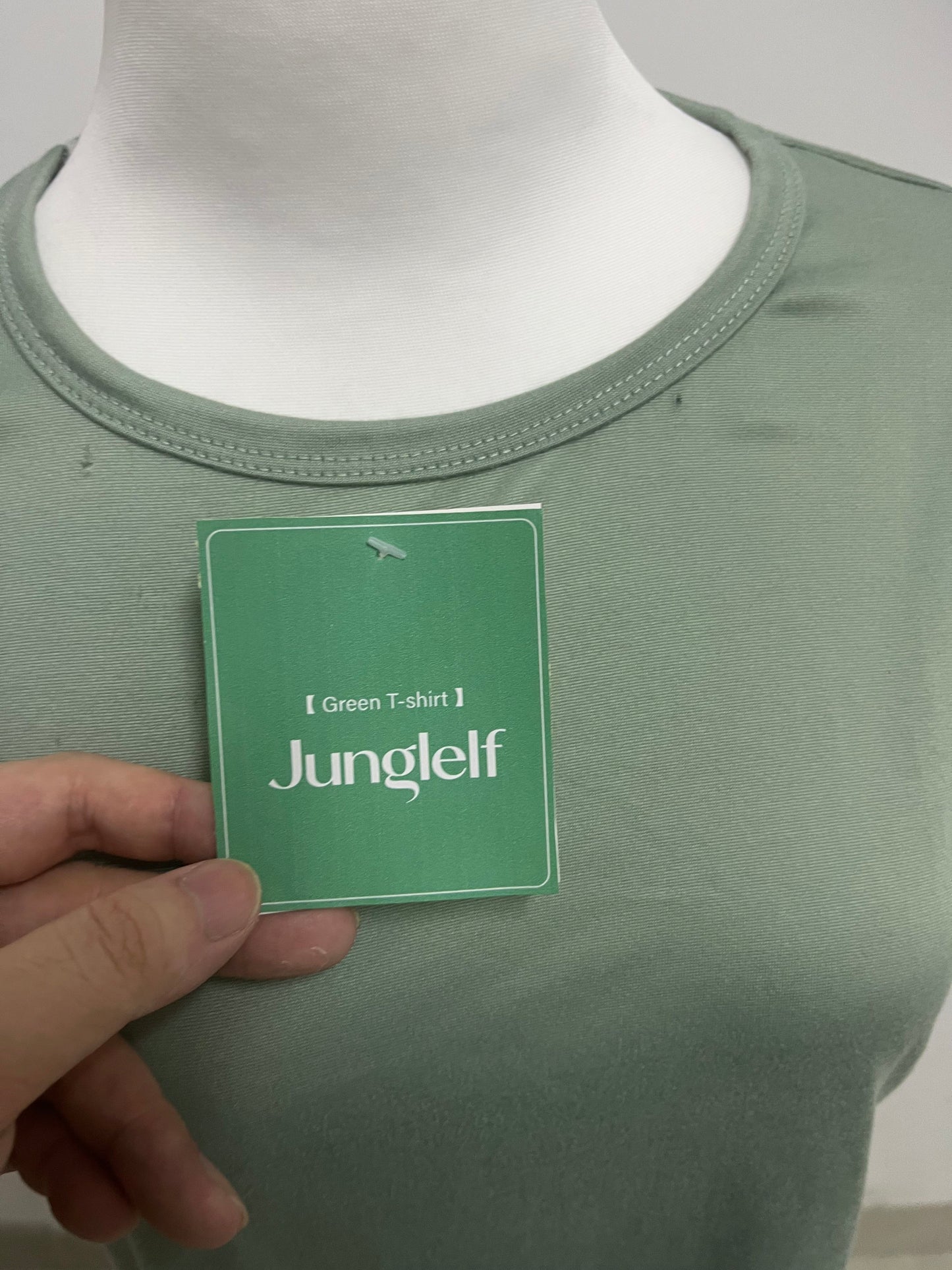 JungleIf 100% Pure Cotton Green Crew Neck Short Sleeve T-shirt