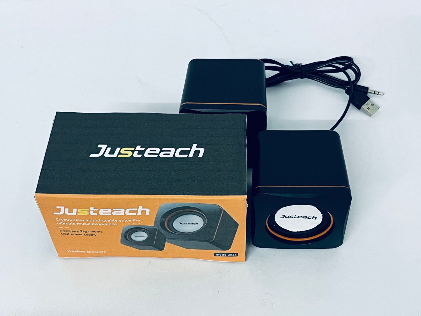 Justeach G2000 32W PC Gaming Computer Speakers for Laptop Mac Desktop Computer Woofer Speakers Bluetooth USB 3.5mm AUX Inputs RGB Lights Multimedia Speakers Black