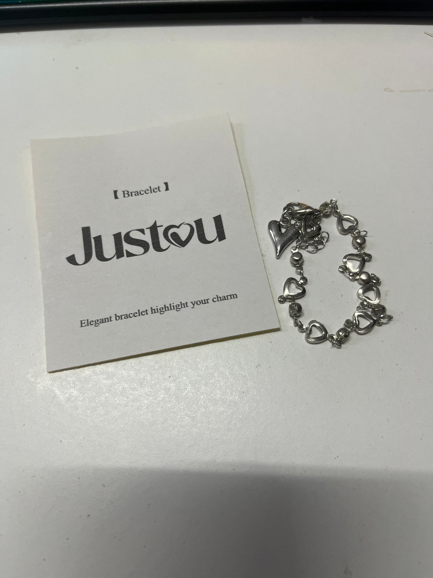 [Justou Bracelets]——Heart Double-Layer Stacked Bracelet - Sweet-Cool Minimalist Design Hand Jewelry