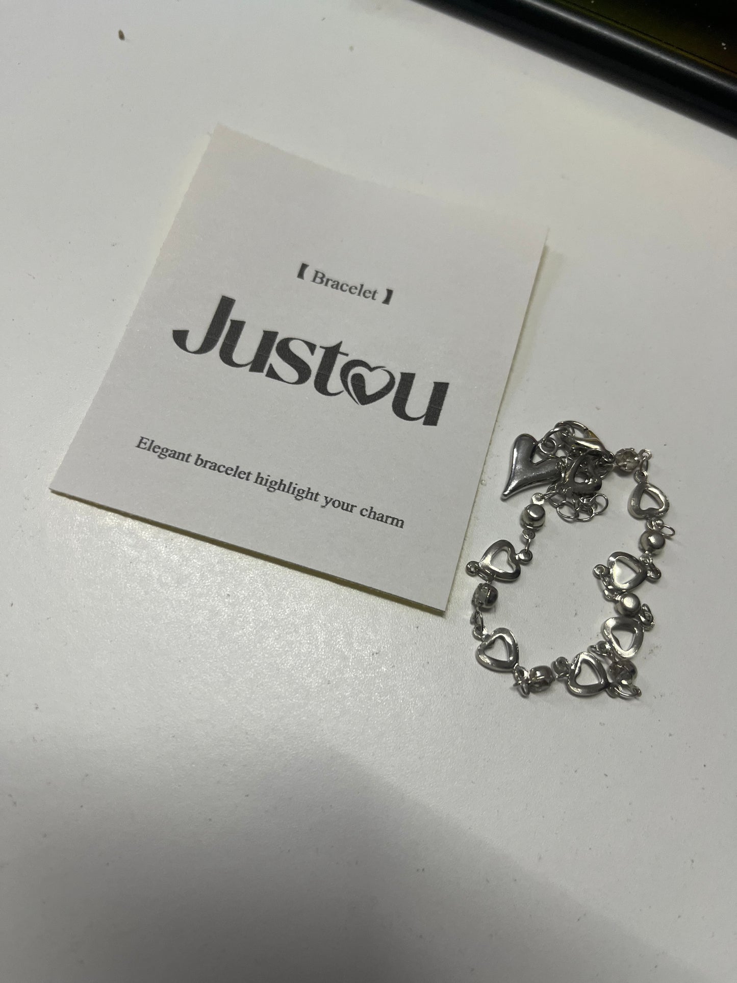 [Justou Bracelets]——Heart Double-Layer Stacked Bracelet - Sweet-Cool Minimalist Design Hand Jewelry