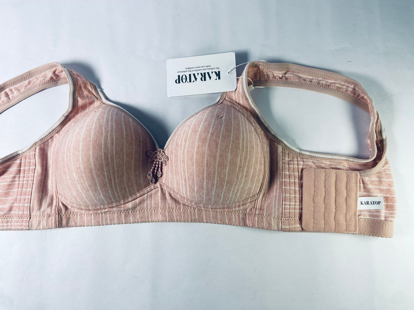KARATOP Soft Comfortable Underwire Bras Women's Push Up Everyday Basic Comfort Lightly Padded Underwire Plunge T-Shirt Bra Lift Up