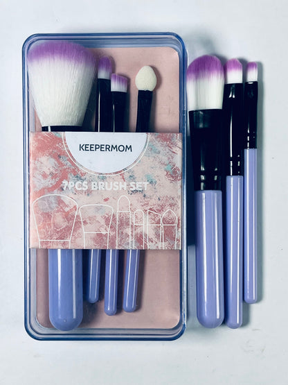 KEEPERMOM 7Pcs Makeup Brush, Best Gift For Women/Girls, Used For Powder, Foundation, Highlight, Eye Shadow, Concealer, Etc.