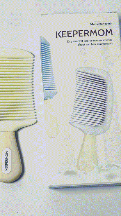 KEEPERMOM Infused Treatment Comb - Wide Tooth Hair Detangler