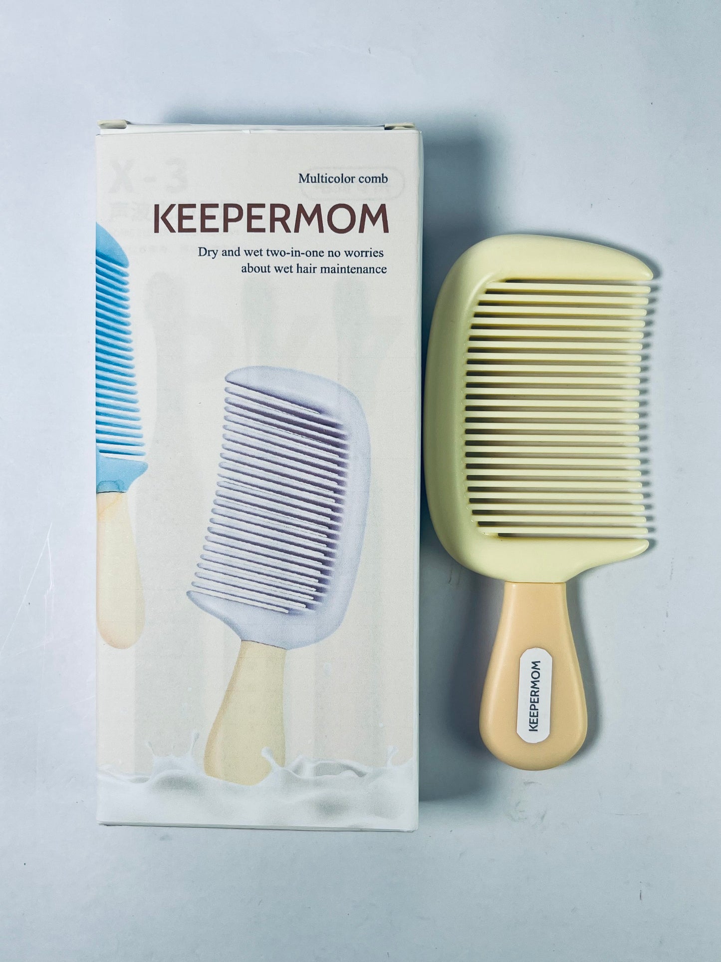 KEEPERMOM Infused Treatment Comb - Wide Tooth Hair Detangler