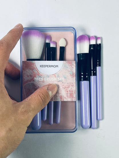 KEEPERMOM 7Pcs Makeup Brush, Best Gift For Women/Girls, Used For Powder, Foundation, Highlight, Eye Shadow, Concealer, Etc.