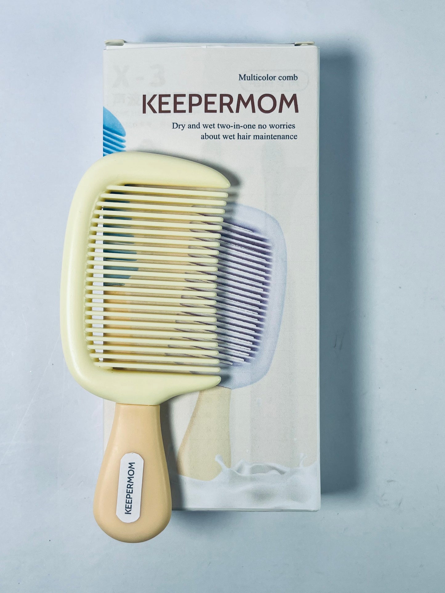 KEEPERMOM Infused Treatment Comb - Wide Tooth Hair Detangler