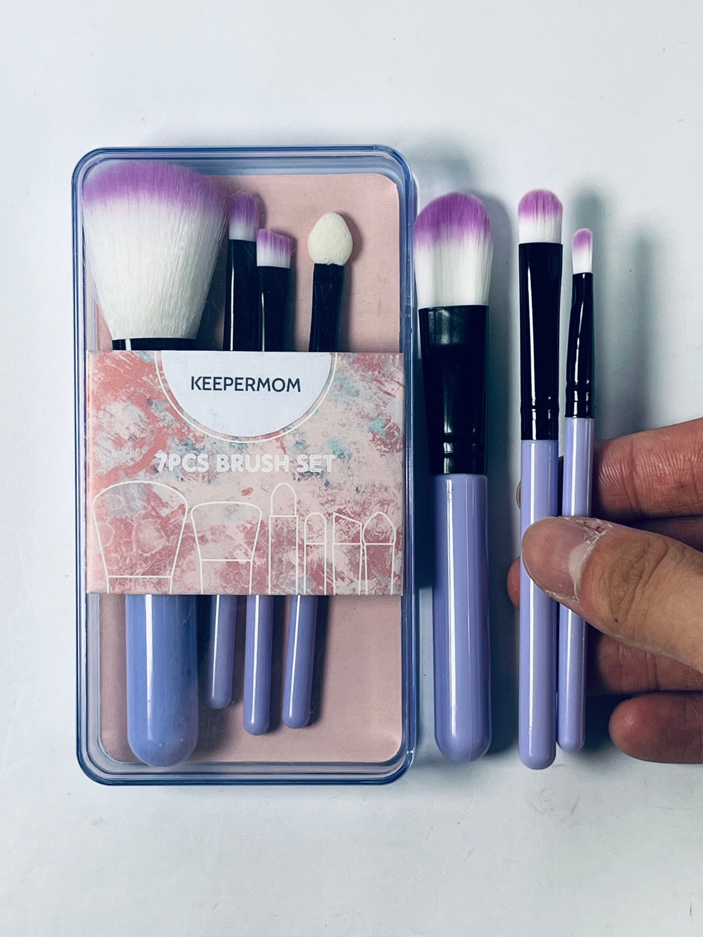 KEEPERMOM 7Pcs Makeup Brush, Best Gift For Women/Girls, Used For Powder, Foundation, Highlight, Eye Shadow, Concealer, Etc.
