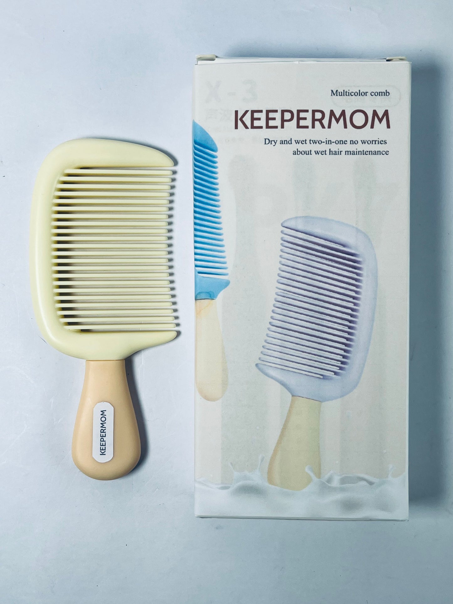 KEEPERMOM Infused Treatment Comb - Wide Tooth Hair Detangler