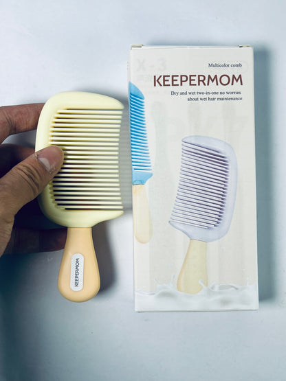 KEEPERMOM Infused Treatment Comb - Wide Tooth Hair Detangler