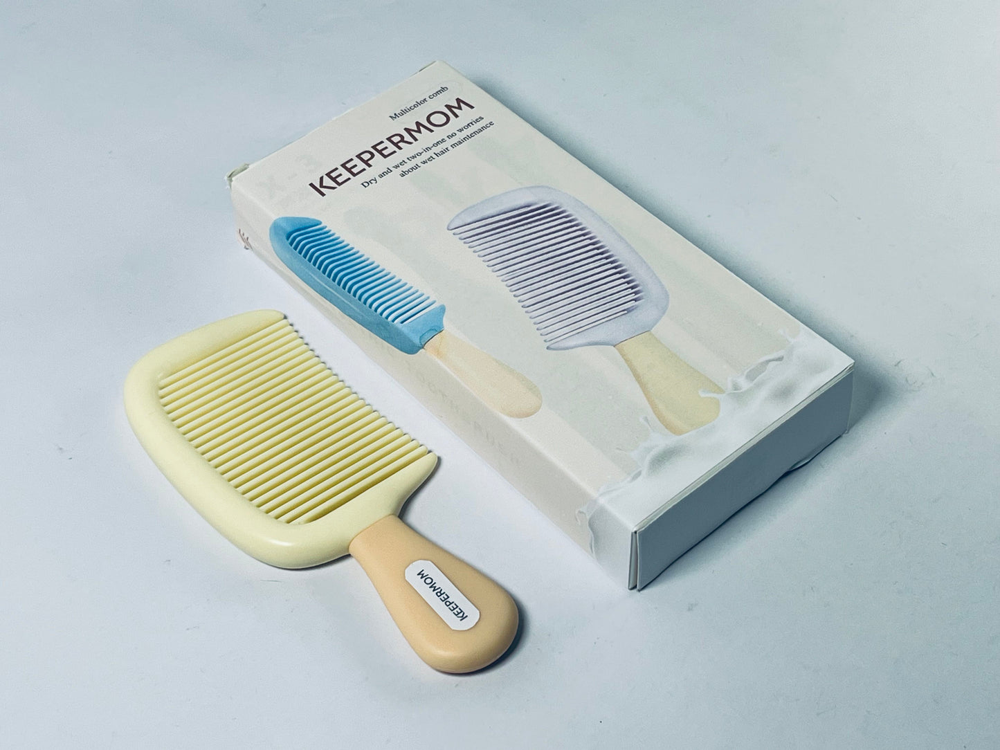 KEEPERMOM Infused Treatment Comb - Wide Tooth Hair Detangler