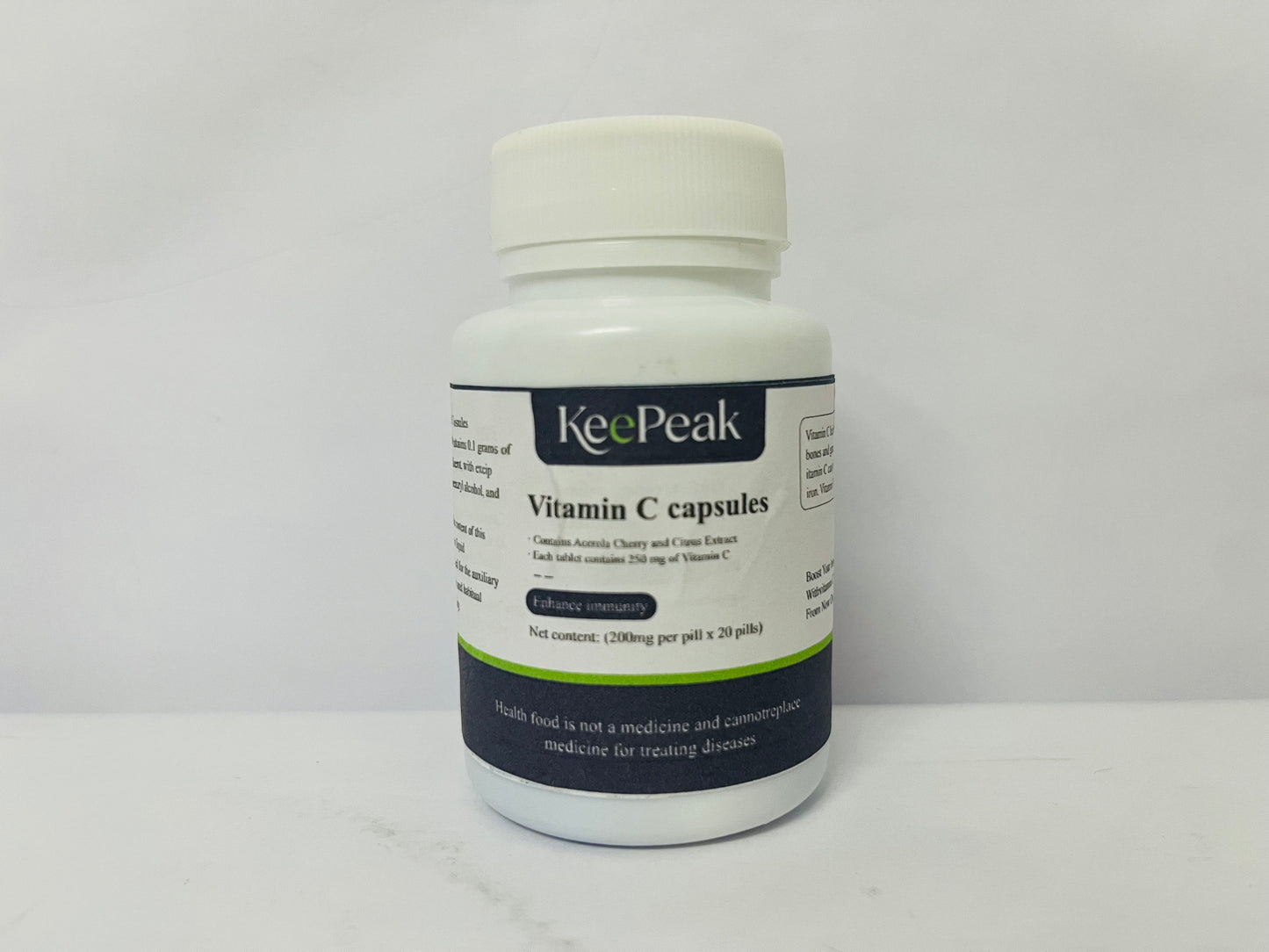 KeePeak Vitamin C 1000mg Capsules - Extra Strength Vegan Vitamin C for Daily Antioxidant & Immune Support - Non-GMO, USA Manufactured - 20 Capsules[20-Day Supply]